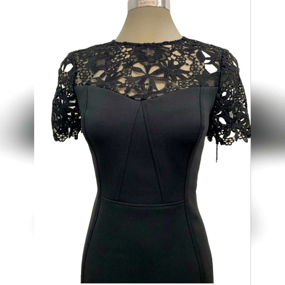 NWT Calvin Klein BLACK Exquisite Cocktail Party Sheath Dress size 14
